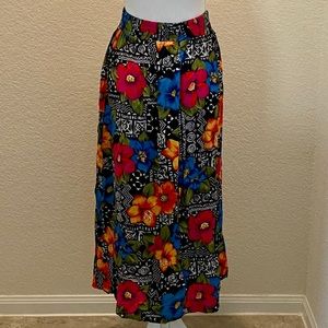 Vintage Hawaiian Midi Skirt